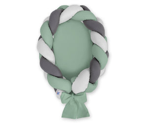 Green, Grey, Dark Grey Braided Nest