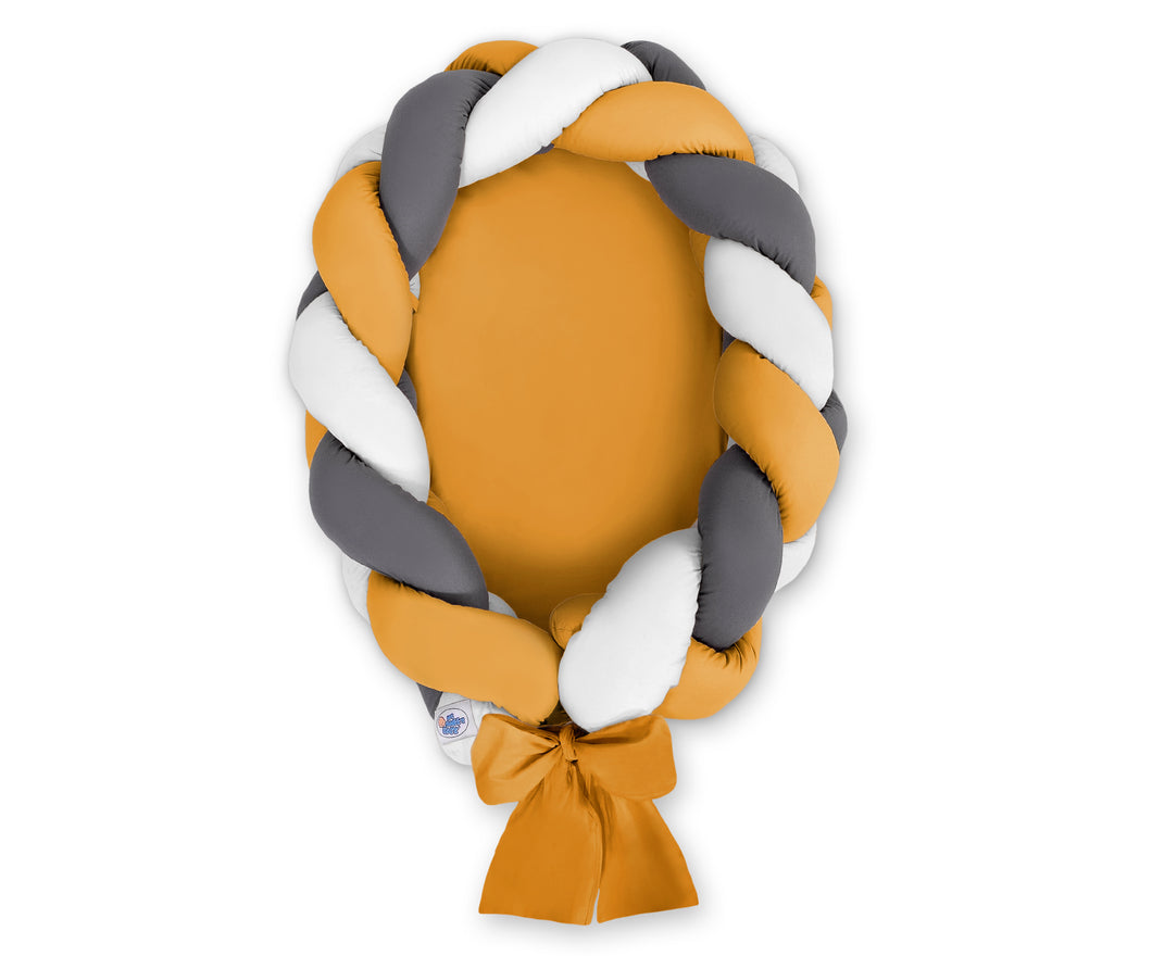 Mustard, Grey, Dark Grey Braided Nest