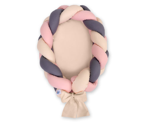 Beige, Blush, Dark Grey Braided Nest