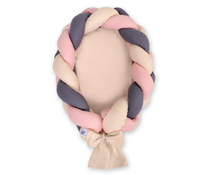 Beige, Blush, Dark Grey Braided Nest