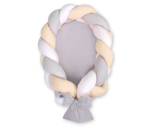 Grey, White, Beige Braided Nest