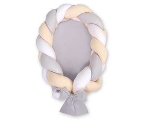 Grey, White, Beige Braided Nest