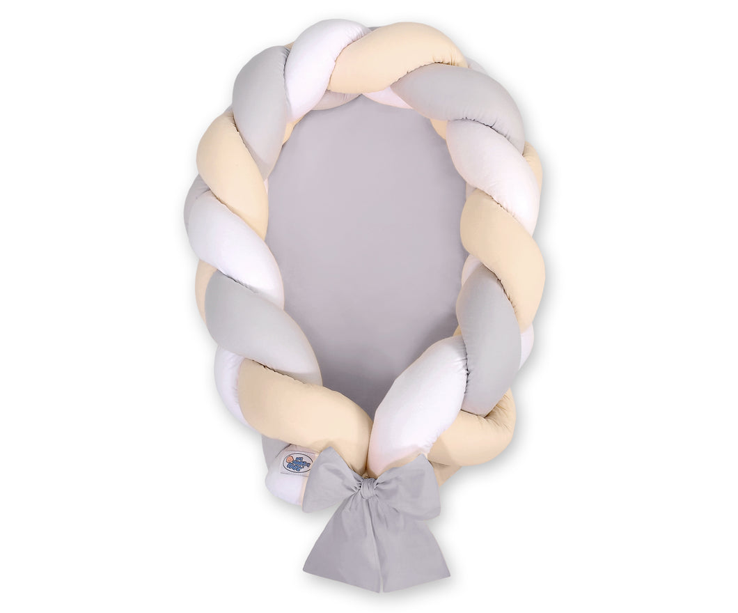Grey, White, Beige Braided Nest