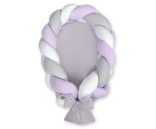 Grey, White, Lilac Braided Nest