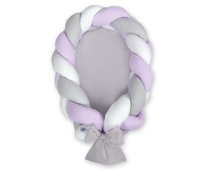 Grey, White, Lilac Braided Nest