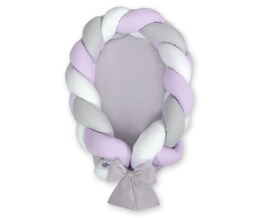 Grey, White, Lilac Braided Nest
