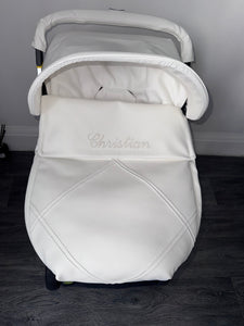 Diamond Double Stitch leatherette Car Seat Set *various colours*