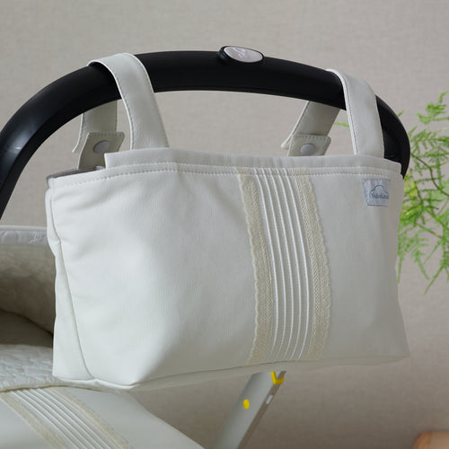 Cream Viena Leatherette City Bag
