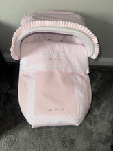 Load image into Gallery viewer, Leatherette pink Carla car seat set