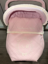 Load image into Gallery viewer, Double Diamond Mirror bow crest leatherette Car Seat Set *various colours*