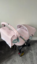 Load image into Gallery viewer, Pink leatherette plain Carla car seat set