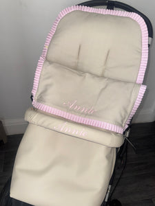 Leatherette Pique footmuff *various colours*