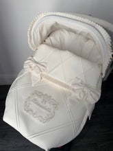 Load image into Gallery viewer, Double Diamond Ballet floral Frill leatherette Car Seat Set *various colours* (Copy)