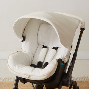 Cream Plumeti Car Seat Set