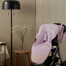 Load image into Gallery viewer, Pink Plumeti Frill Footmuff