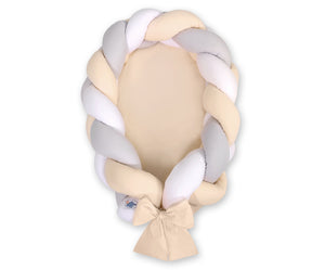 Beige, Grey, White Braided Nest