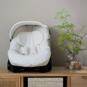 Cream Viena leatherette Car Seat Set