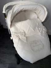 Load image into Gallery viewer, Double Diamond Ballet floral Frill leatherette Car Seat Set *various colours* (Copy)