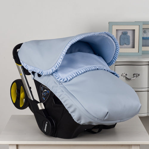 Blue Pique leatherette Car Seat Set