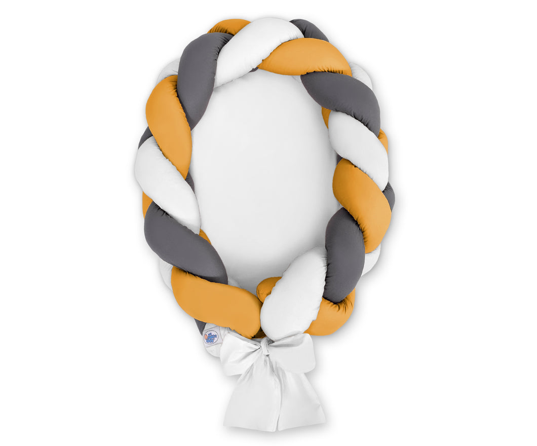 Grey, Mustard, Dark Grey Braided Nest