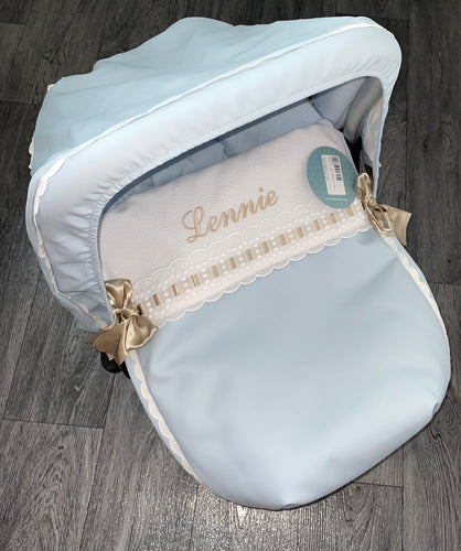 Blue & Camel Artenas Car Seat Set