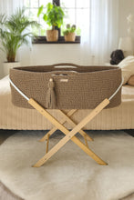 Load image into Gallery viewer, Sand Crochet Moses Basket with stand