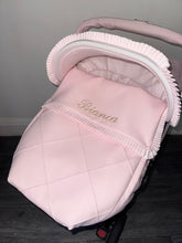 Load image into Gallery viewer, Diamond Single Stitch Frill leatherette Car Seat Set *various colours*