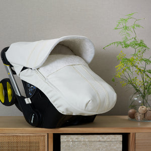 Cream Viena leatherette Car Seat Set