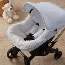 Load image into Gallery viewer, Blue Plumeti Car Seat Set