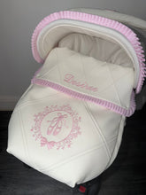 Load image into Gallery viewer, Double Diamond Ballet Mirror crest leatherette Car Seat Set *various colours*