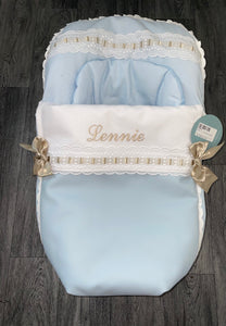 Blue & Camel Artenas Car Seat Set