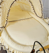 Load image into Gallery viewer, Cream &amp; Chocolate Elisa Vintage Bassinet