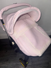 Load image into Gallery viewer, Leatherette pink Carla car seat set