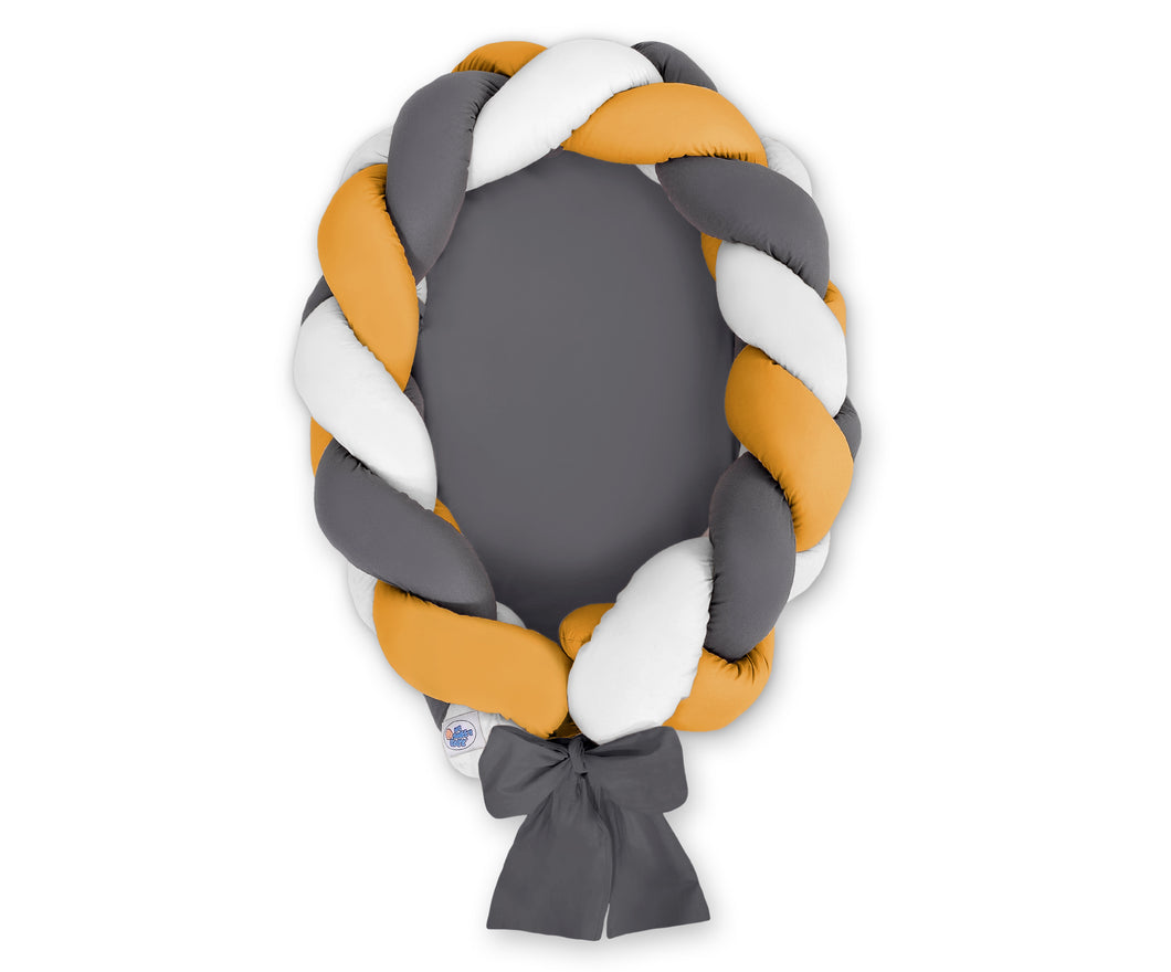 Dark Grey, Mustard, Grey Braided Nest