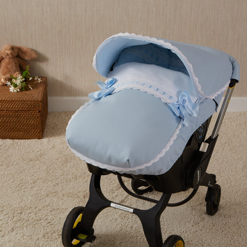 Leatherette Blue Artenas Car Seat Set