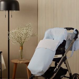 Blue Plumeti Frill Footmuff