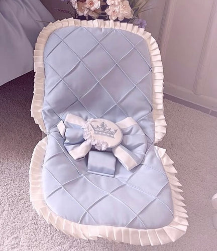 Luxury frill & crown Bouncer Baby Chair