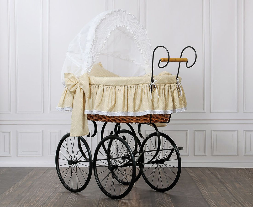 Beige Christine Polka Vintage Bassinet