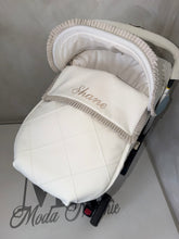 Load image into Gallery viewer, Diamond Single Stitch Frill leatherette Car Seat Set *various colours*
