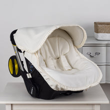 Load image into Gallery viewer, Cream Pique leatherette Car Seat Set