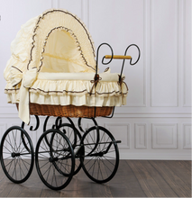 Load image into Gallery viewer, Cream &amp; Chocolate Elisa Vintage Bassinet