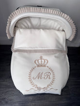 Load image into Gallery viewer, Custom Crown Laurel ruffle Leatherette Set *various colours*