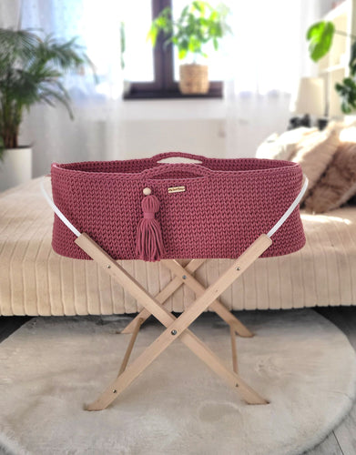 Blossom Crochet Moses Basket with stand