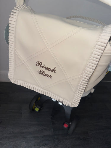 Diamond double stitch frill shoulder Bag *various colours*