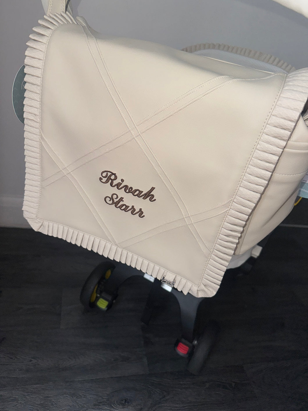 Diamond double stitch frill shoulder Bag *various colours*