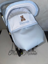 Load image into Gallery viewer, Plumeti Pique Teddy Bear car seat set *various colours*