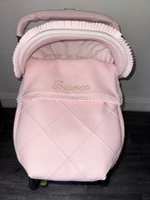 Load image into Gallery viewer, Diamond Single Stitch Frill leatherette Car Seat Set *various colours*