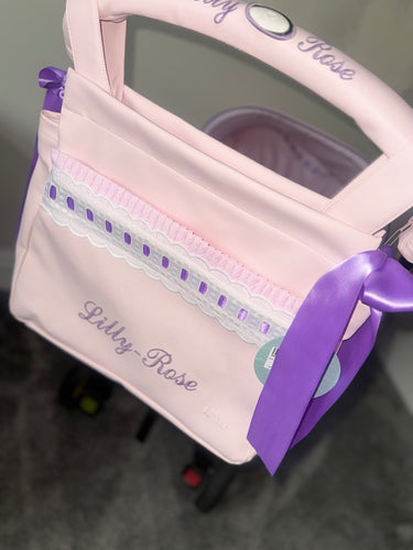 Artenas Ruffle Leatherette Pram Bag *Various Colours*