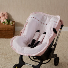Load image into Gallery viewer, Leatherette Dusky Pink frill Artenas Car Seat Set