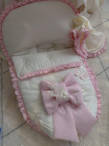 Satin diamond extra large bow lace set